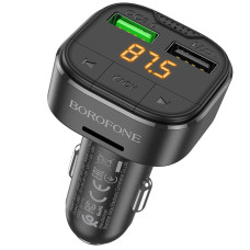 АЗП FM модулятор Borofone BC43 Flash 18W+QC3.0 (2USB-A)