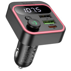 АЗП FM модулятор Hoco E85 Tiger PD20W+QC3.0 (2USB-A/1C)