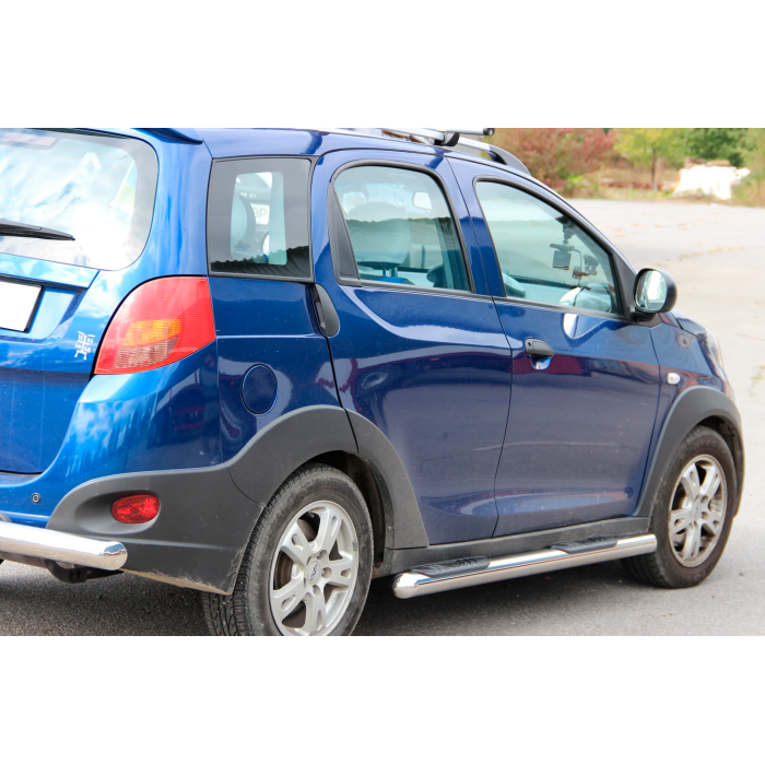Бічні труби (2 шт., нерж.) для Chery Beat 2009-2015 рр.
