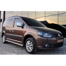 Бічні труби BB001 (2 шт., нерж) d60, Maxi база для Volkswagen Caddy 2020- рр