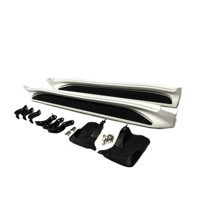 Бокові пороги (2015-2021) Чорний колір для Toyota Land Cruiser 200 рр