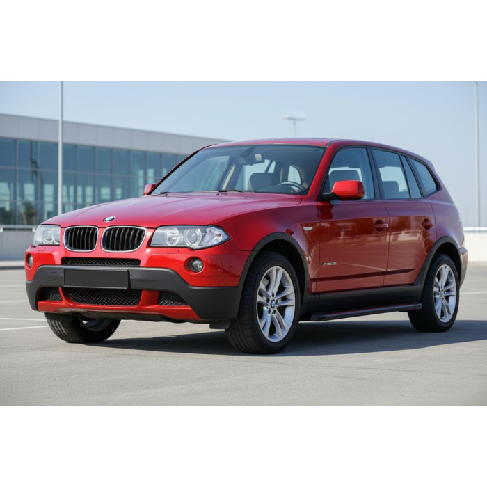 Бокові пороги Maya Red (2 шт., Алюміній) для BMW X3 E83 2003-2010 рр.