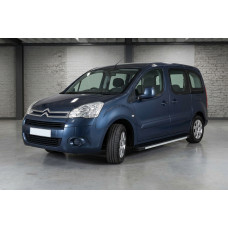 Бокові пороги Maya V1 (2 шт., алюміній) для Citroen Berlingo 2008-2018 рр