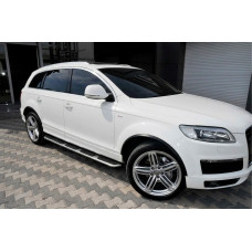 Бокові пороги OEM (Без кріплень, 2 шт., Алюміній) для Ауди Q5 2008-2017 рр