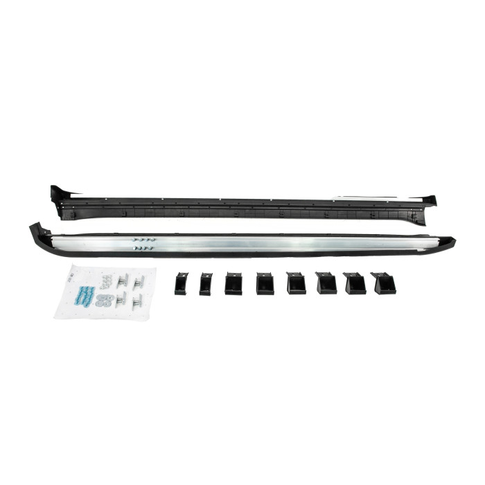 Бокові пороги OEM V2 (2 шт, алюміній -2026 пластик) для Kia Sorento IV MQ4 2020- рр.