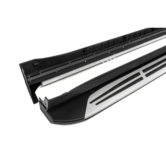 Бокові пороги OEM V2 (2 шт, алюміній -2026 пластик) для Kia Sorento IV MQ4 2020- рр.