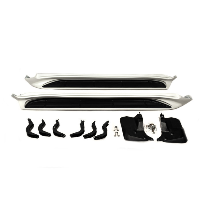 Бокові пороги V2 Білий колір для Lexus LX570/450d 2008-2022 рр.