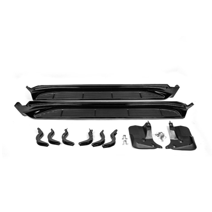 Бокові пороги V2 Чорний колір для Lexus LX570/450d 2008-2022 рр