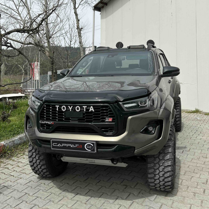 Дефлектор капота (2020-2026, EuroCap) для Toyota Hilux 2015- рр.
