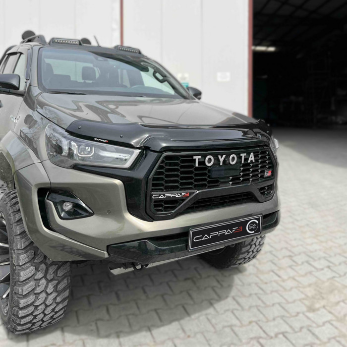 Дефлектор капота (2020-2026, EuroCap) для Toyota Hilux 2015- рр.