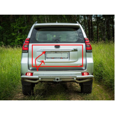 Хром планка над номером (дизайн 2018) Тільки верхня для Toyota Land Cruiser Prado 150 2009-2023 рр