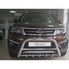 Кенгурятник WT003 (нерж) для Chery Tiggo 5 2013- рр