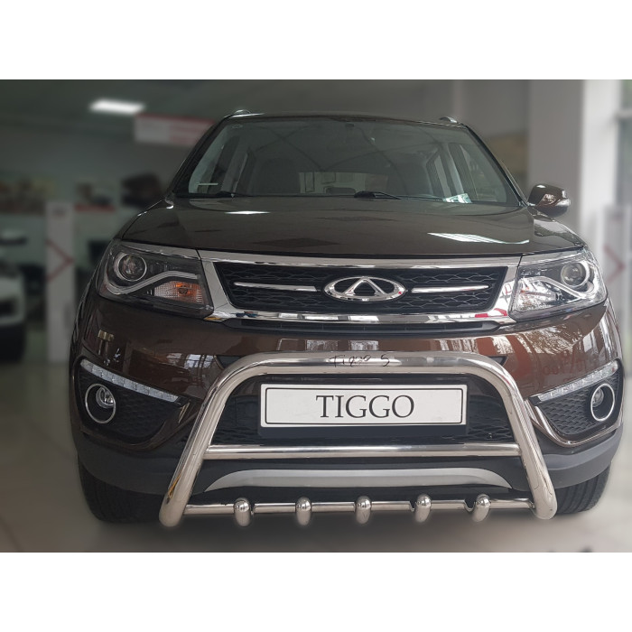 Кенгурятник WT003 (нерж) для Chery Tiggo 5 2013- рр.