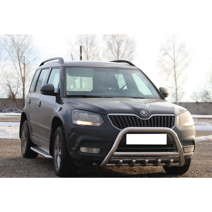 Кенгурятник WT003 (нерж) для Skoda Yeti 2009-2017 рр.