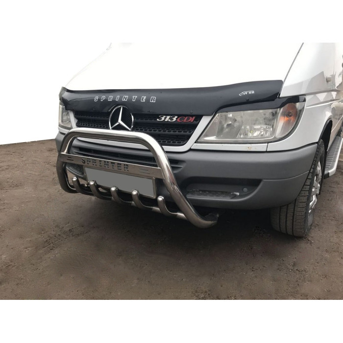 Кенгурятник WT004 (нерж.) 2000-2006 для Mercedes Sprinter W901/902/903/904/905 рр.