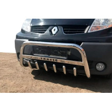 Кенгурятник WT004 з написом Trafic (нерж.) 5 зубів для Renault Trafic 2001-2015 рр