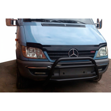 Кенгурятник WT022 Black (нерж.) 2000-2006 для Mercedes Sprinter W901/902/903/904/905 рр