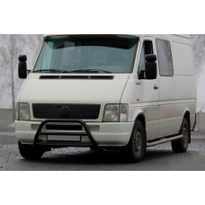 Кенгурятник WT022 Black (нерж) для Volkswagen LT 1995-2006 рр
