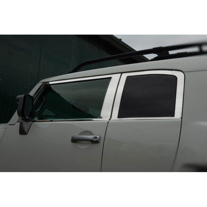 Комплект молдингів на вікна (нержавійка, 16 шт) для Toyota FJ Cruiser 2006-2022 рр