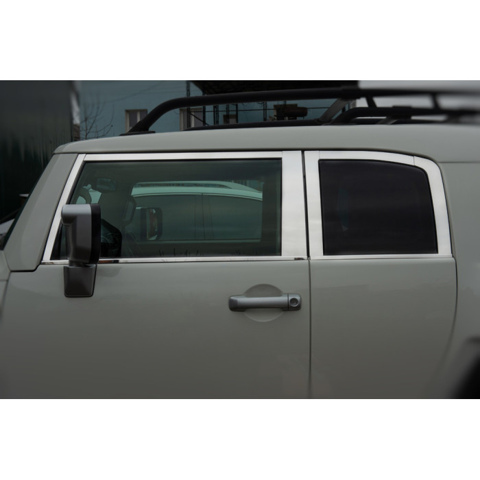 Комплект молдингів на вікна (нержавійка, 16 шт) для Toyota FJ Cruiser 2006-2022 рр