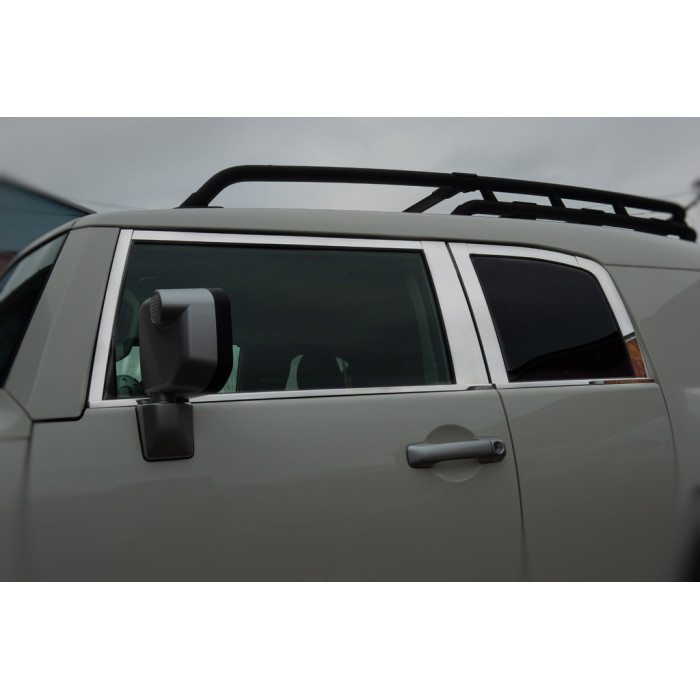 Комплект молдингів на вікна (нержавійка, 16 шт) для Toyota FJ Cruiser 2006-2022 рр