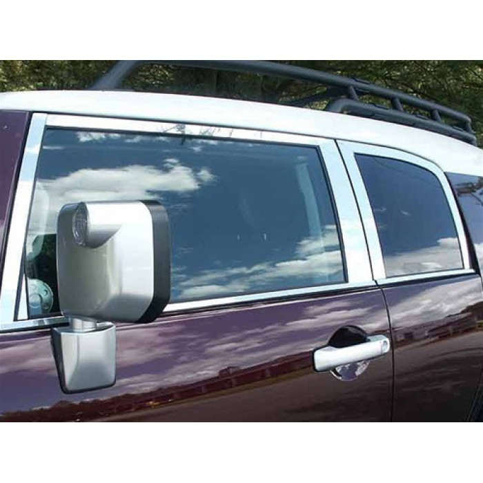 Комплект молдингів на вікна (нержавійка, 16 шт) для Toyota FJ Cruiser 2006-2022 рр