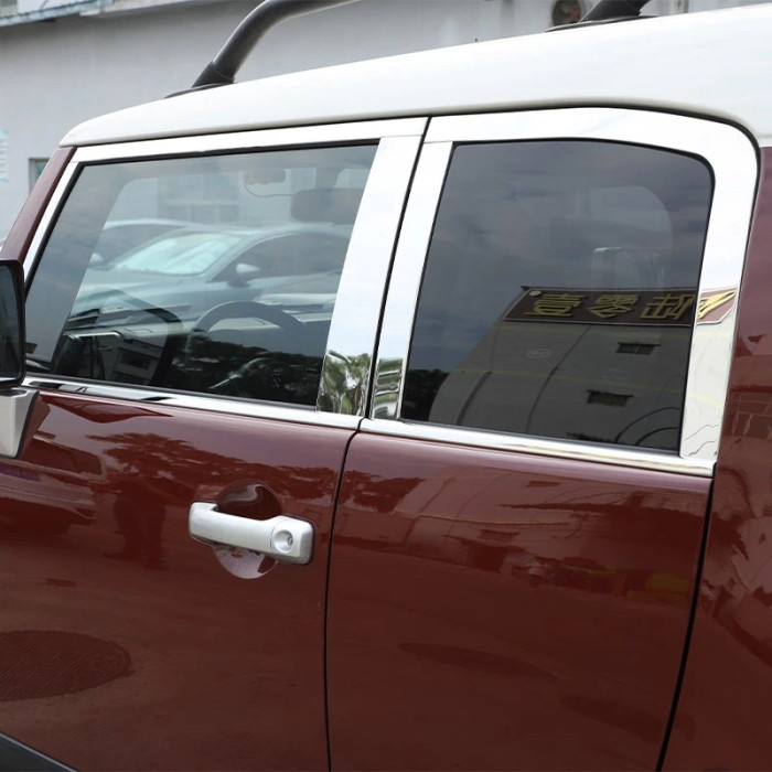 Комплект молдингів на вікна (нержавійка, 16 шт) для Toyota FJ Cruiser 2006-2022 рр