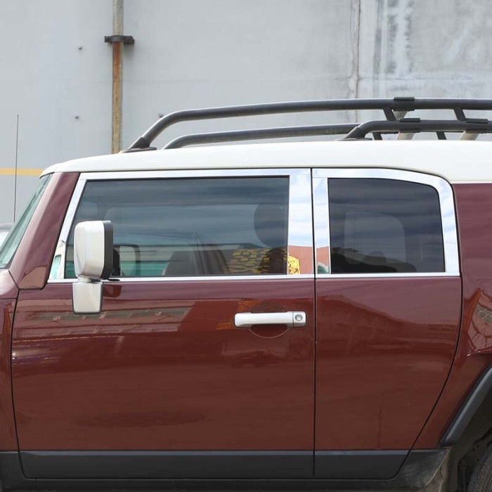 Комплект молдингів на вікна (нержавійка, 16 шт) для Toyota FJ Cruiser 2006-2022 рр