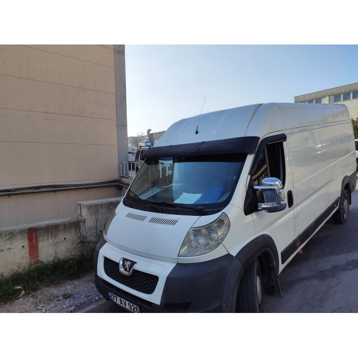 Козирьок на лобове скло (чорний глянець, 5мм) для Citroen Jumper 2007-2025 рр
