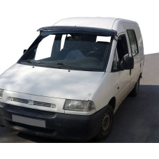 Козирьок на лобове скло (чорний глянець, 5мм) для Fiat Scudo 1996-2007 рр