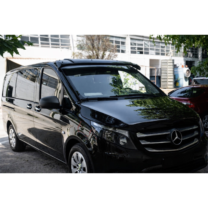 Козирьок на лобове скло (чорний глянець, 5мм) для Mercedes Vito/V-class W447 2014- рр