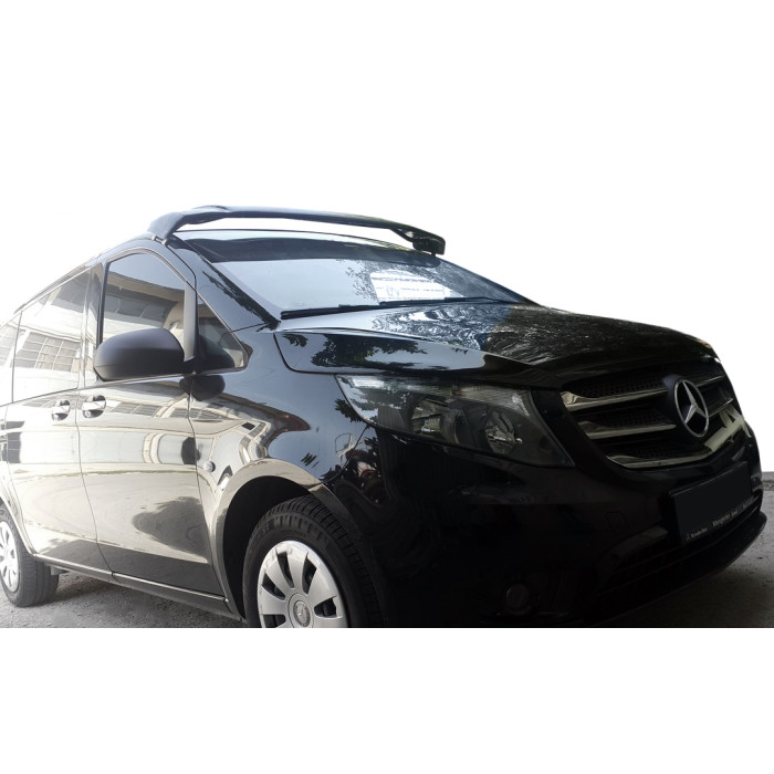 Козирьок на лобове скло (чорний глянець, 5мм) для Mercedes Vito/V-class W447 2014- рр
