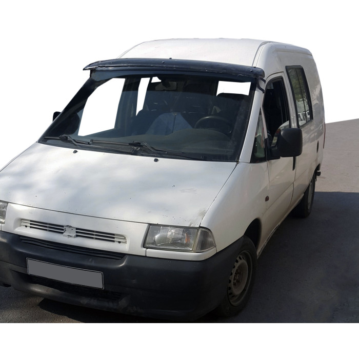Козирьок на лобове скло (чорний глянець, 5мм) для Peugeot Expert 1995-2007 рр