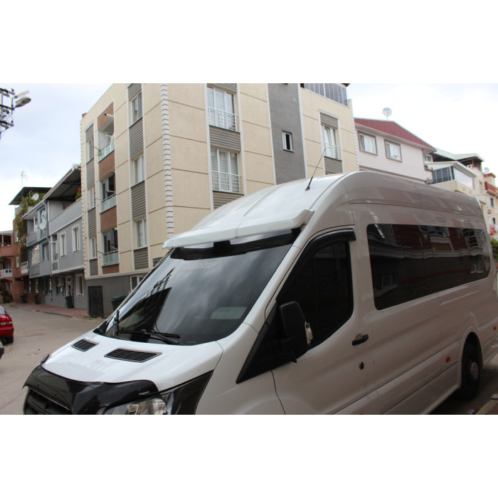 Козирьок на лобове скло V2 (2019-2026, на клей, під фарбування) для Ford Transit 2014- рр
