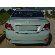 Кромка багажника (нерж.) Carmos - турецька сталь для Hyundai Accent 2011-2017 рр