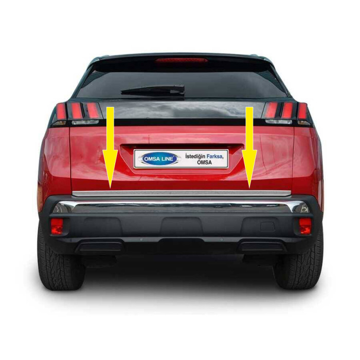 Кромка багажника (нерж) Carmos - Турецька сталь для Peugeot 3008 2016-2023 рр