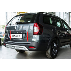 Кромка багажника (нерж) Carmos - Турецька сталь для Renault Logan MCV 2013-2022 рр