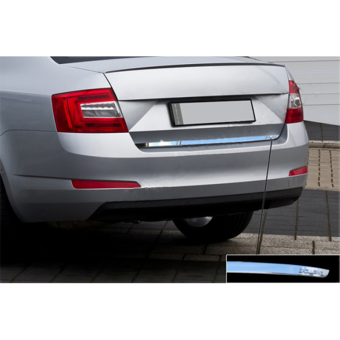 Кромка багажника (нерж) Carmos - Турецька сталь для Skoda Octavia III A7 2013-2019 рр