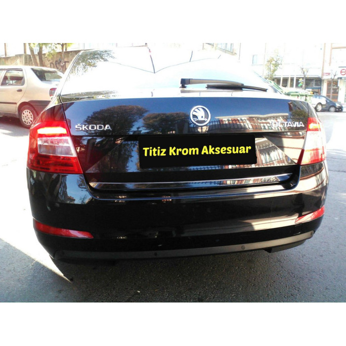 Кромка багажника (нерж) Carmos - Турецька сталь для Skoda Octavia III A7 2013-2019 рр