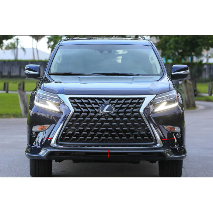 Накладка на передній бампер (2013-2023, 3 шт) для Lexus GX460 рр.