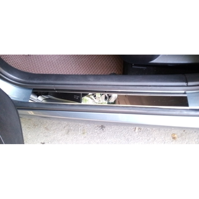 Накладки на пороги Carmos V1 (4 шт, сталь) для Peugeot 307 2001-2008 рр