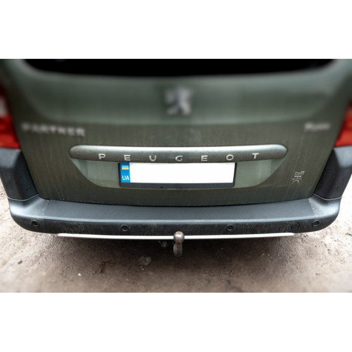 Накладки на задній бампер ABS (пласт.) для Peugeot Partner Tepee 2008-2018 рр