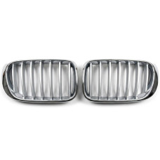 Ніздрі 1Bar (2014-2018, сірі з хром окантовкою) для BMW X3 F25 рр