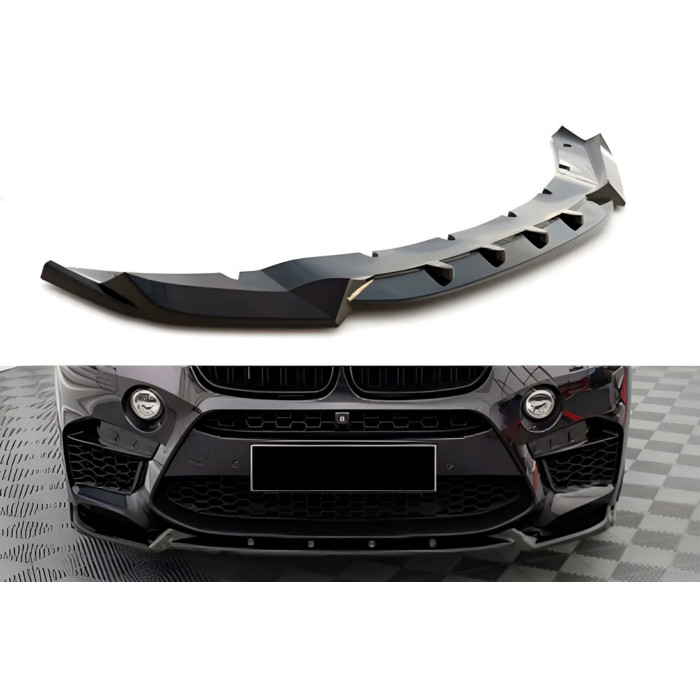 Передня Lip накладка DPT V-2 (Для X6M F86, чорний глянець) для BMW X6 F16 2014-2019 рр