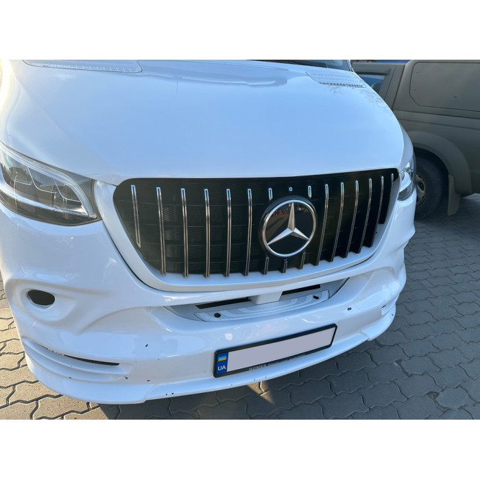 Передня решітка Panamericana GT Chrome Premium V1 Без рамки для Mercedes Sprinter W907/W910 2018- рр