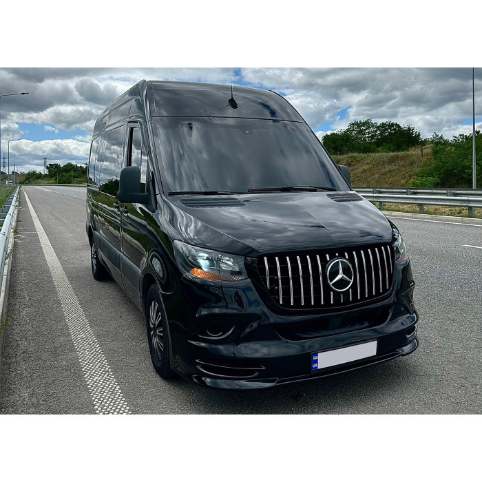 Передня решітка Panamericana GT Chrome Premium V1 Без рамки для Mercedes Sprinter W907/W910 2018- рр