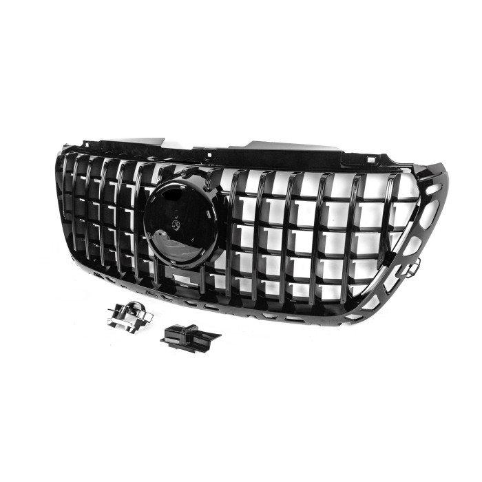 Передня решітка Panamericana GT Panamericana Black Premium Без рамки для Mercedes Sprinter W907/W910 2018- рр