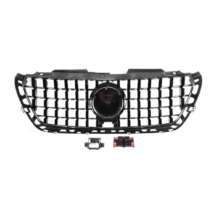 Передня решітка Panamericana GT Panamericana Black Premium З рамкою для Mercedes Sprinter W907/W910 2018- рр