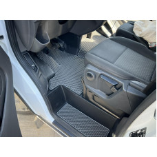 Поліуретанові килимки на пороги (2 шт, EVA, сірі) для Ford Custom 2013-2022 рр