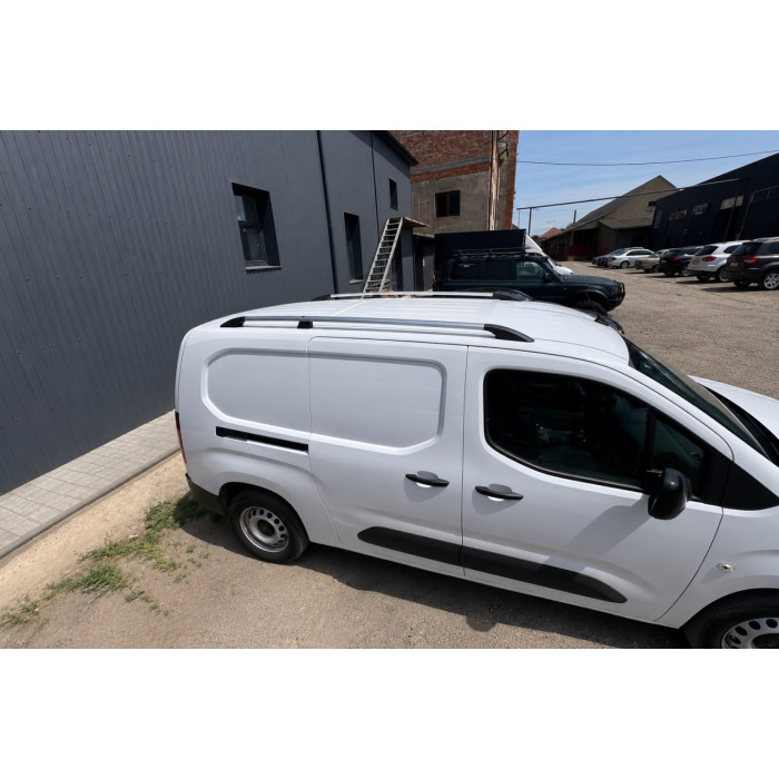 Рейлінги хром (турецький дизайн) Long, Пластикові ніжки для Citroen Berlingo/Multispace 2018- рр